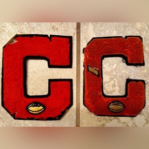 Vintage (2) Varsity Football Letters “C”. Great for props, movies, collectors.